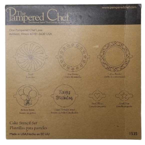 The Pampered Chef Cake Stencils 7pc Set - Picture 3 of 8